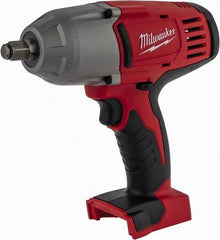 Milwaukee Tool - 1/2" Drive 18 Volt Pistol Grip Cordless Impact Wrench & Ratchet - 0 to 1,900 RPM, 0 to 2,200 BPM, 450 Ft/Lb Torque, Lithium-Ion Batteries Not Included - Benchmark Tooling