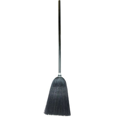 Light Industrial Upright Broom, 100 Percent Black Corn Fill, 56″ Overall Length - Benchmark Tooling