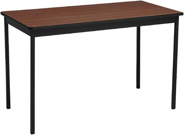 Barricks - 24" Long x 48" Wide x 30" High Stationary Utility Tables - 3/4" Thick, Walnut & Black, Wood Grain Laminate - Benchmark Tooling