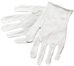 MCR Safety - Size L (9) Cotton General Protection Work Gloves - For Inspection, Uncoated, Full Fingered, White, Paired - Benchmark Tooling