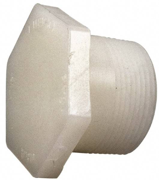 NIBCO - 3/4" PVDF Plastic Pipe Threaded Plug - Schedule 80, MIPT End Connections - Benchmark Tooling
