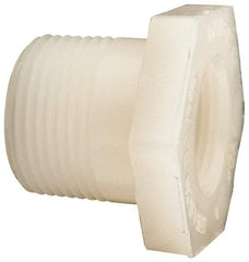 NIBCO - 1 x 3/4" PVDF Plastic Pipe Flush Threaded Reducer Bushing - Schedule 80, MIPT x FIPT End Connections - Benchmark Tooling