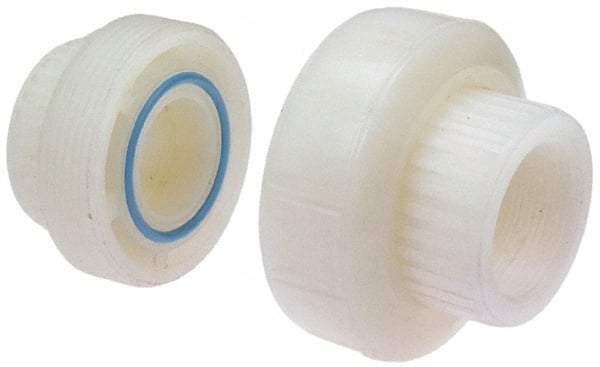 NIBCO - 1-1/2" PVDF Plastic Pipe Threaded Union - Schedule 80, FIPT x FIPT End Connections - Benchmark Tooling