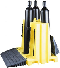 Enpac - Gas Cylinder Carts, Racks, Stands & Holders Type: Six Cylinder Floor Stand Rack Fits Cylinder Diameter: 3; 4; 5; 6; 7; 8; 9; 10 (Inch) - Benchmark Tooling