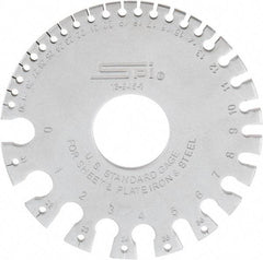 SPI - #36 Steel Wire and Sheet Metal Gage - Use with Uncoated Sheet and Plate Iron and Steel - Benchmark Tooling