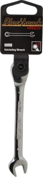 Blackhawk by Proto - 9mm 12 Point Combination Wrench - 4-1/2" OAL, Steel, Chrome Finish - Benchmark Tooling