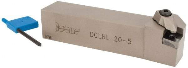 Iscar - DCLN, Left Hand Cut, 95° Lead Angle, 1-1/4" Shank Height x 1-1/4" Shank Width, Negative Rake Indexable Turning Toolholder - 6" OAL, CN.. Insert Compatibility, Series Isoturn - Benchmark Tooling