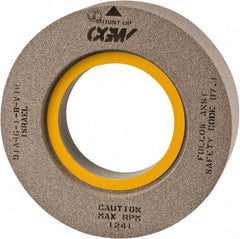 Camel Grinding Wheels - 18" Diam x 8" Hole x 2" Thick, I Hardness, 46 Grit Surface Grinding Wheel - Aluminum Oxide, Type 7, Medium Grade, 1,460 Max RPM, Vitrified Bond, Two-Side Recess - Benchmark Tooling