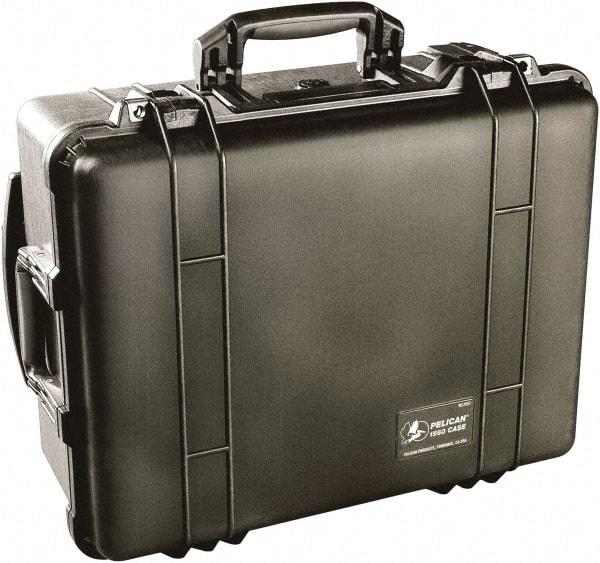 Pelican Products, Inc. - 17-59/64" Wide x 10-27/64" High, Clamshell Hard Case - Black, Polypropylene - Benchmark Tooling