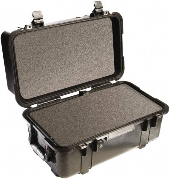 Pelican Products, Inc. - 12-47/64" Wide x 12-3/4" High, Clamshell Hard Case - Black, Polypropylene - Benchmark Tooling