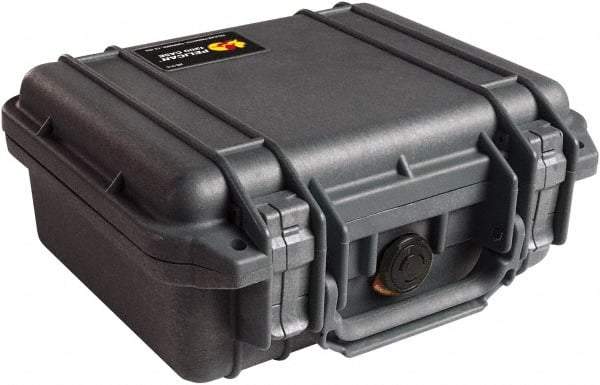 Pelican Products, Inc. - 9-11/16" Wide x 4-7/8" High, Clamshell Hard Case - Black, Polypropylene - Benchmark Tooling