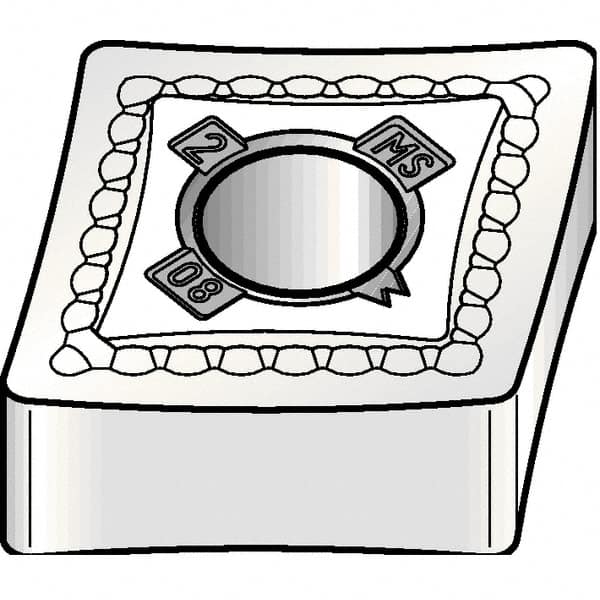 Kennametal - CNMG643 MS Grade KCU25 Carbide Turning Insert - AlTiN Finish, 80° Diamond, 3/4" Inscr Circle, 1/4" Thick, 3/64" Corner Radius - Benchmark Tooling