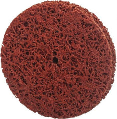 Norton - 3" Extra Coarse Grade Aluminum Oxide/Ceramic Deburring Disc - 1/2" Center Hole, Arbor Connection, Orange, 12,000 Max RPM - Benchmark Tooling