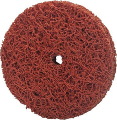 Norton - 8" Extra Coarse Grade Aluminum Oxide/Ceramic Deburring Disc - 1/2" Center Hole, Arbor Connection, Orange, 6,000 Max RPM - Benchmark Tooling