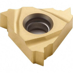 Seco - 16EL External Left Hand 14 NPT Laydown Threading Insert - Grade CP500, TiAlN/TiN Coated Carbide - Benchmark Tooling