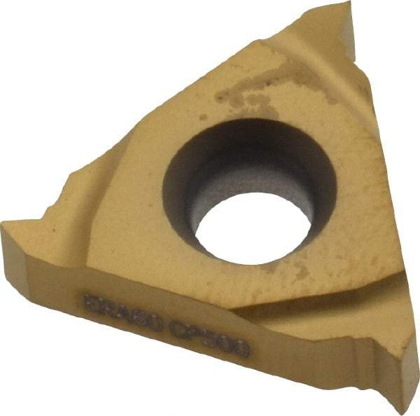 Seco - 16ER External Right Hand 48-16 Partial Profile 60° Laydown Threading Insert - Grade CP500, TiAlN/TiN Coated Carbide - Benchmark Tooling