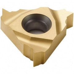 Seco - 16NL Internal Left Hand 14 NPT Laydown Threading Insert - Grade CP500, TiAlN/TiN Coated Carbide - Benchmark Tooling