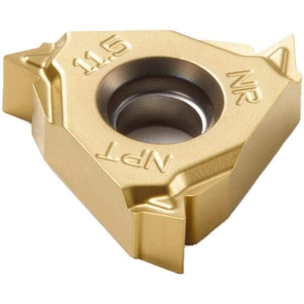 Seco - 16NR Internal Right Hand 11.5 NPT Laydown Threading Insert - Grade CP500, TiAlN/TiN Coated Carbide - Benchmark Tooling