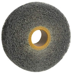 Norton - 6" Diam, 4" Face Width, 1" Center Hole, Medium Grade, Silicon Carbide Deburring Wheel - Convolute, Medium Density 4 Grade, 3,000 RPM - Benchmark Tooling