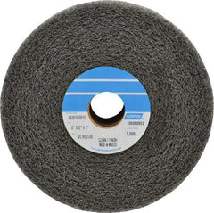 Norton - 6" Diam, 2" Face Width, 1" Center Hole, Medium Grade, Silicon Carbide Deburring Wheel - Convolute, Medium Density 4 Grade, 3,000 RPM - Benchmark Tooling