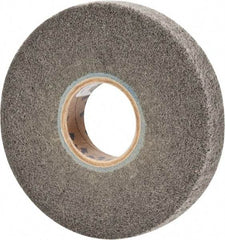 Norton - 6" Diam 360 Grit Silicon Carbide Unmounted Flap Wheel - 2" Hole, 1" Wide, Density 5, Nonwoven, Grade Very Fine, 3,000 Max RPM - Benchmark Tooling