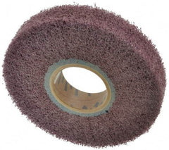 Norton - 6" Diam 120 Grit Aluminum Oxide Unmounted Flap Wheel - 2" Hole, 1" Wide, Density 5, Nonwoven, Grade Medium, 3,000 Max RPM - Benchmark Tooling