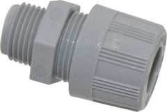 Woodhead Electrical - 3.18 to 4.749mm Capacity, Liquidtight, Straight Strain Relief Cord Grip - 1/2 NPT Thread, Nylon - Benchmark Tooling