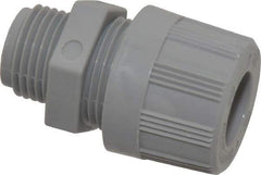 Woodhead Electrical - 4.75 to 6.35mm Capacity, Liquidtight, Straight Strain Relief Cord Grip - 1/2 NPT Thread, Nylon - Benchmark Tooling
