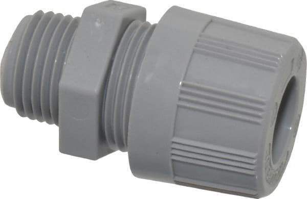 Woodhead Electrical - 6.35 to 7.93mm Capacity, Liquidtight, Straight Strain Relief Cord Grip - 1/2 NPT Thread, Nylon - Benchmark Tooling