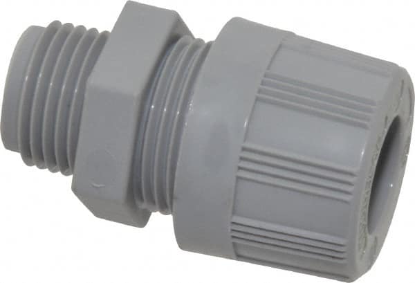 Woodhead Electrical - 7.93 to 9.53mm Capacity, Liquidtight, Straight Strain Relief Cord Grip - 1/2 NPT Thread, Nylon - Benchmark Tooling