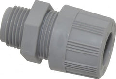 Woodhead Electrical - 7.93 to 9.53mm Capacity, Liquidtight, Straight Strain Relief Cord Grip - 1/2 NPT Thread, Nylon - Benchmark Tooling