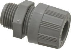 Woodhead Electrical - 9.53 to 11.1mm Capacity, Liquidtight, Straight Strain Relief Cord Grip - 1/2 NPT Thread, Nylon - Benchmark Tooling