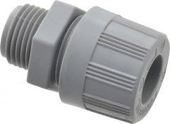 Woodhead Electrical - 12.7 to 14.27mm Capacity, Liquidtight, Straight Strain Relief Cord Grip - 1/2 NPT Thread, Nylon - Benchmark Tooling