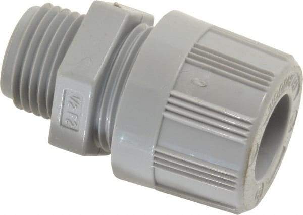 Woodhead Electrical - 14.27 to 15.88mm Capacity, Liquidtight, Straight Strain Relief Cord Grip - 1/2 NPT Thread, Nylon - Benchmark Tooling
