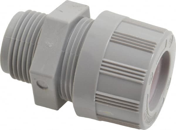 Woodhead Electrical - 4.75 to 6.35mm Capacity, Liquidtight, Straight Strain Relief Cord Grip - 3/4 NPT Thread, Nylon - Benchmark Tooling