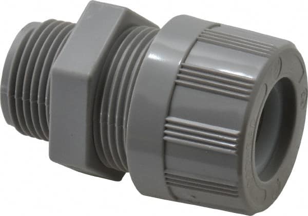 Woodhead Electrical - 6.35 to 9.53mm Capacity, Liquidtight, Straight Strain Relief Cord Grip - 3/4 NPT Thread, Nylon - Benchmark Tooling
