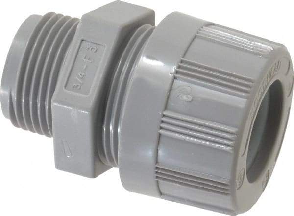 Woodhead Electrical - 12.7 to 15.88mm Capacity, Liquidtight, Straight Strain Relief Cord Grip - 3/4 NPT Thread, Nylon - Benchmark Tooling