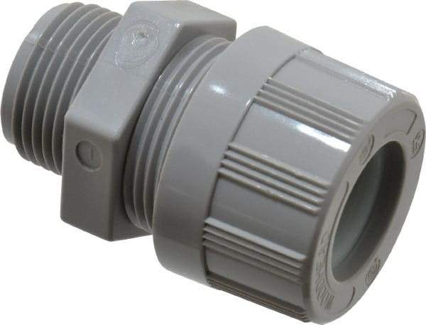 Woodhead Electrical - 14.27 to 17.45mm Capacity, Liquidtight, Straight Strain Relief Cord Grip - 3/4 NPT Thread, Nylon - Benchmark Tooling
