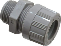 Woodhead Electrical - 14.27 to 17.45mm Capacity, Liquidtight, Straight Strain Relief Cord Grip - 3/4 NPT Thread, Nylon - Benchmark Tooling