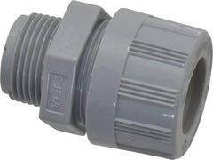 Woodhead Electrical - 17.45 to 20.62mm Capacity, Liquidtight, Straight Strain Relief Cord Grip - 3/4 NPT Thread, Nylon - Benchmark Tooling