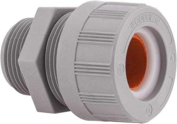 Woodhead Electrical - 15.88 to 19.05mm Capacity, Liquidtight, Straight Strain Relief Cord Grip - 1 NPT Thread, Nylon - Benchmark Tooling