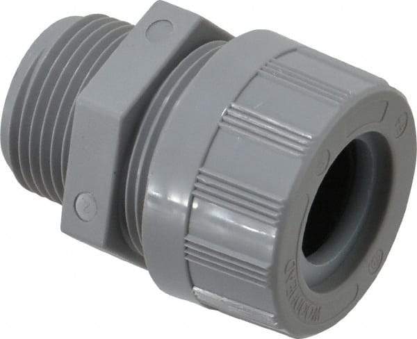 Woodhead Electrical - 19.05 to 22.23mm Capacity, Liquidtight, Straight Strain Relief Cord Grip - 1 NPT Thread, Nylon - Benchmark Tooling