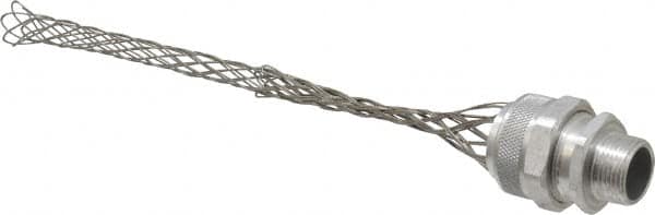 Woodhead Electrical - 19.05 to 22.23mm Capacity, Liquidtight, Straight Strain Relief Cord Grip - 3/4 NPT Thread, 9-1/2" Long, Aluminum - Benchmark Tooling
