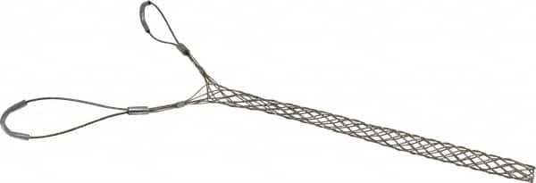 Woodhead Electrical - Double Eye, Closed Mesh, Bronze Wire Pulling Grip - 14" Mesh, 3/4 to 0.99" Cable Diam - Benchmark Tooling