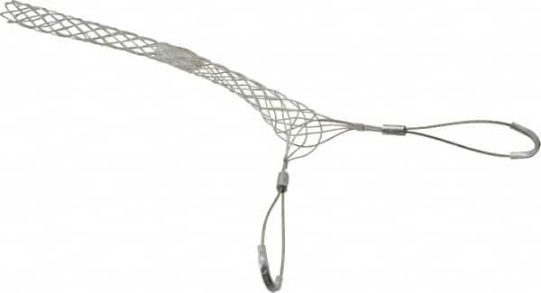 Woodhead Electrical - Double Eye, Closed Mesh, Bronze Wire Pulling Grip - 18" Mesh, 1-1/2 to 1.74" Cable Diam - Benchmark Tooling