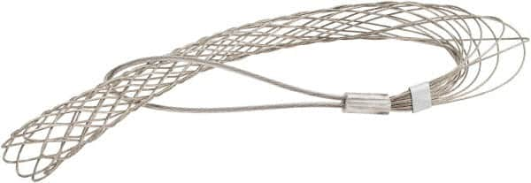 Woodhead Electrical - 2-1/2 to 2.99 Inch Cable Diameter, Tinned Bronze, Offset Loop Support Grip - 31 Inch Long, 3,760 Lb. Breaking Strength, 24 Inch Mesh Length - Benchmark Tooling