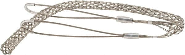 Woodhead Electrical - 3/4 to 0.99 Inch Cable Diameter, Tinned Bronze, Double Loop Support Grip - 36 Inch Long, 2,700 Lb. Breaking Strength, 26 Inch Mesh Length - Benchmark Tooling