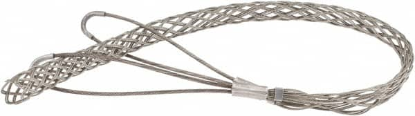 Woodhead Electrical - 1-1/4 to 1.49 Inch Cable Diameter, Tinned Bronze, Double Loop Support Grip - 41 Inch Long, 4,720 Lb. Breaking Strength, 31 Inch Mesh Length - Benchmark Tooling