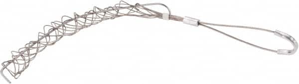 Woodhead Electrical - 1/2 to 0.61 Inch Cable Diameter, Tinned Bronze, Offset Loop Support Grip - 18 Inch Long, 770 Lb. Breaking Strength, 11 Inch Mesh Length - Benchmark Tooling