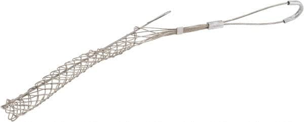 Woodhead Electrical - 0.62 to 0.74 Inch Cable Diameter, Tinned Bronze, Offset Loop Support Grip - 18 Inch Long, 960 Lb. Breaking Strength, 11 Inch Mesh Length - Benchmark Tooling